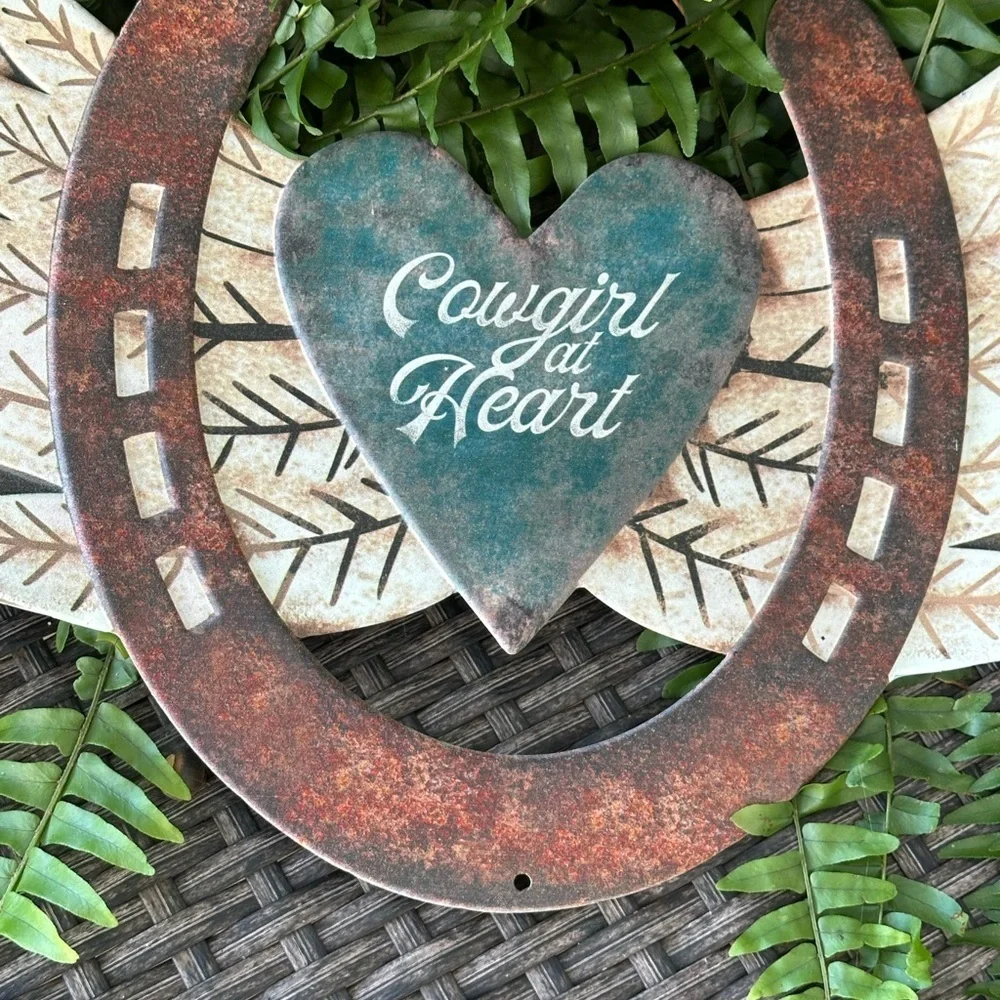 Cowgirl Heart Winged Horseshoe Wall Decor